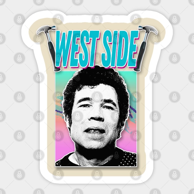 Fred West/West Side - Humorous 90s Retro Design T-Shirt Sticker by DankFutura